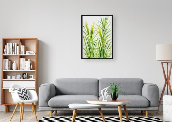 watercolour botanical print flowers carex oshimensis everillo minimalist office