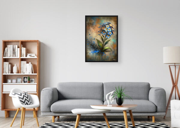 oil whimsical flowers chinese forget me notcynoglossum office