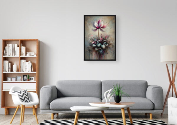 oil whimsical flowers cyclamen persicumcyclamen office