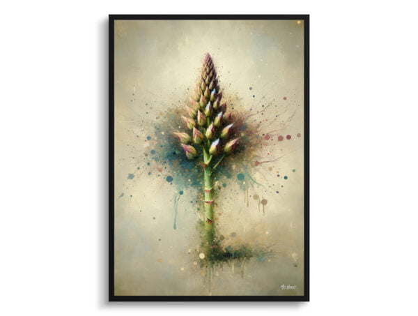 oil whimsical flowers gijnlimasparagus officinalis front view