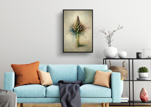 oil whimsical flowers gijnlimasparagus officinalis living room