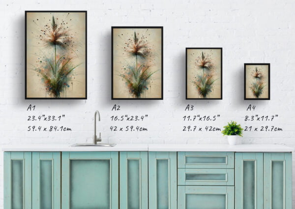 oil whimsical flowers japanese sedgecarex oshimensis everillo print size comparison