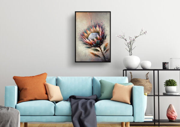 oil whimsical flowers proteassugarbushes living room