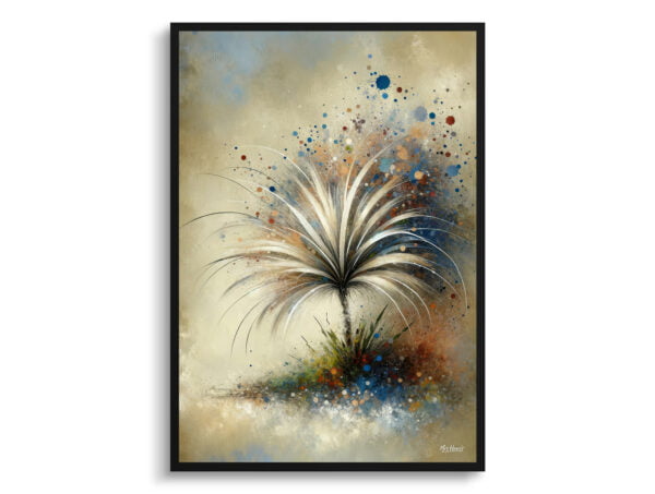 oil whimsical flowers stipa ichujarava ischu front view