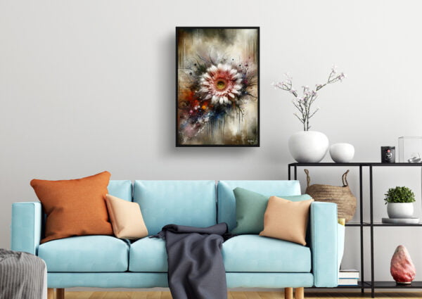 oil whimsical flowers transvaal daisygerbera living room