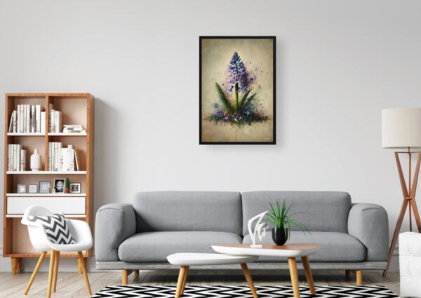 oil whimsical flowers wild hyacinthscamassia leichtlinii office