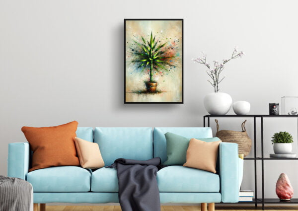 oil whimsical home plants lucky bamboodracaena sanderiana living room