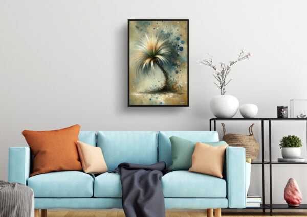 oil whimsical home plants ponytail palmbeaucarnea recurvata living room