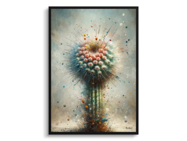 oil whimsical home plants strawberry cactusechinocereus stramineus front view