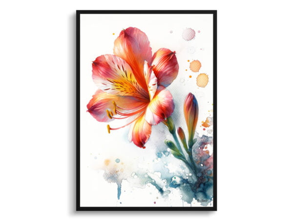 watercolour blotted flowers natal lilyclivia front view