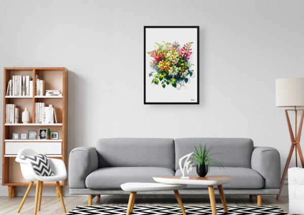 watercolour realist flowers honeysucklelonicera office