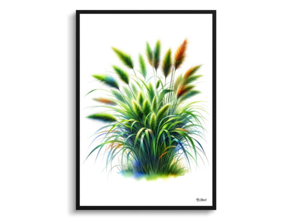 watercolour realist flowers japanese sedgecarex oshimensis everillo front view