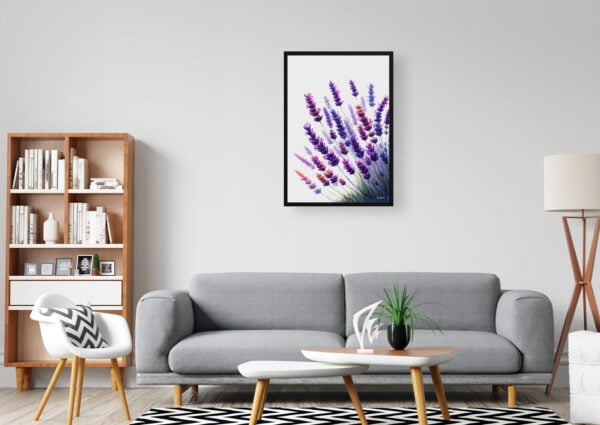 watercolour realist flowers lavenderlavendula office