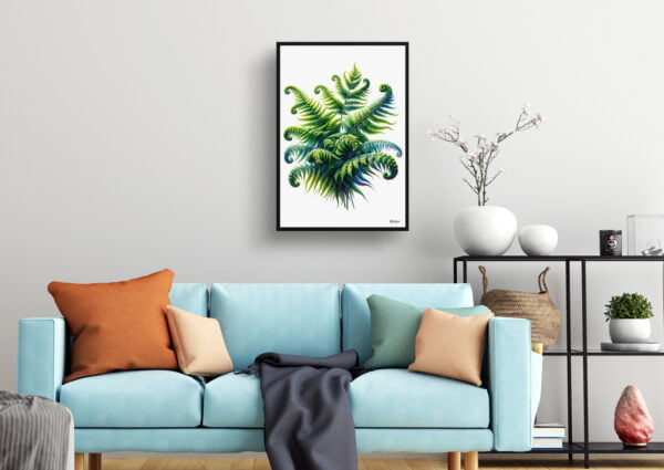 watercolour realist flowers royal fernosmunda living room