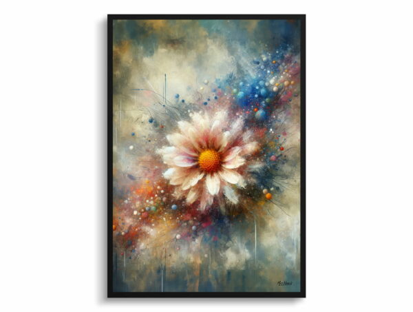 oil whimsical flowers asteraceaechrysanthemum front view 1