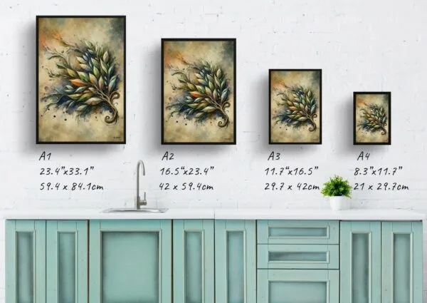 Bay Laurel (Laurus nobilisl) Oil Painting Style Art Print - Whimsical Painting Framed Plant Wall Art - Image 12