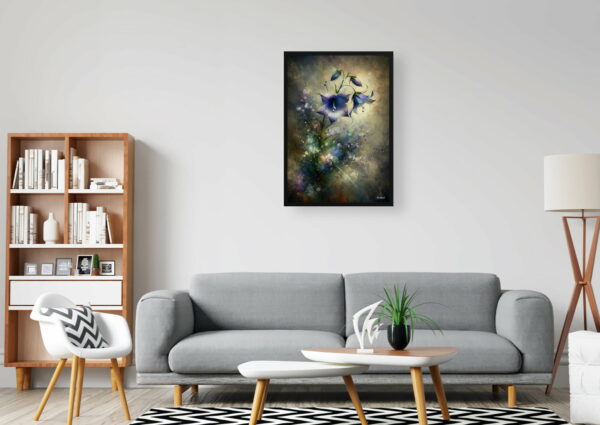 oil whimsical flowers bellflowercampanula office 1