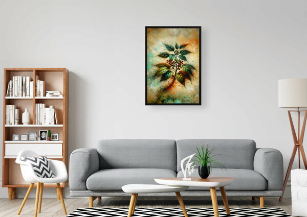 Big Leaved Pepper Vine (Ampelopsis megalophylla) Oil Painting Style Art Print - Whimsical Painting Framed Plant Wall Art - Image 11