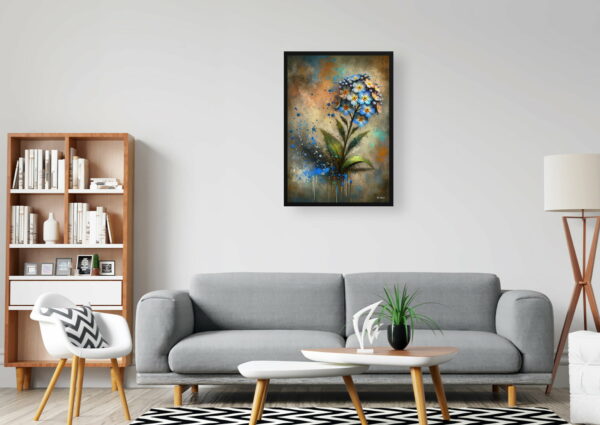 oil whimsical flowers chinese forget me notcynoglossum office 1