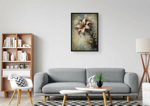 oil whimsical flowers fawn lilieserythronium office 1