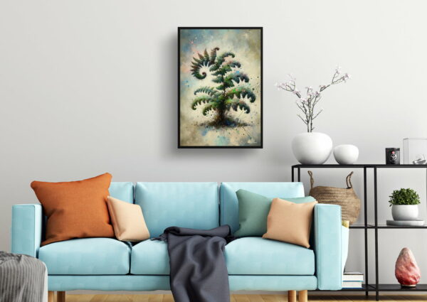 oil whimsical flowers hairy lip ferncheilanthes lanosa living room 1