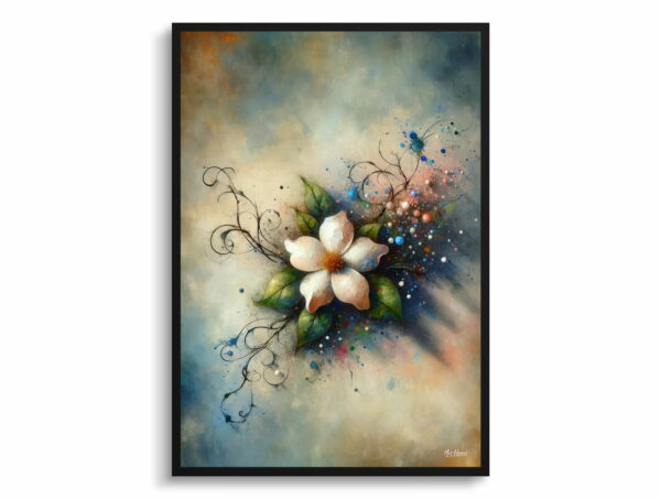 oil whimsical flowers jasminejasminum officinale front view 1