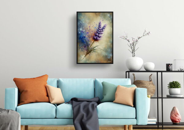 oil whimsical flowers lavenderlavendula living room 1