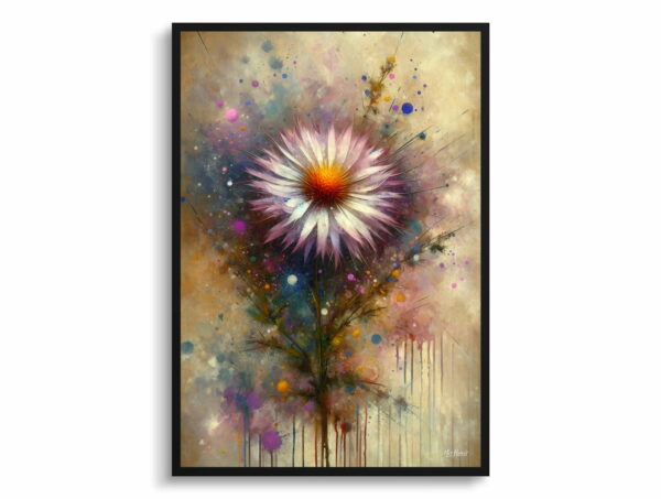 oil whimsical flowers michaelmas daisyaster front view 1