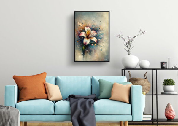 oil whimsical flowers natal lilyclivia living room 1