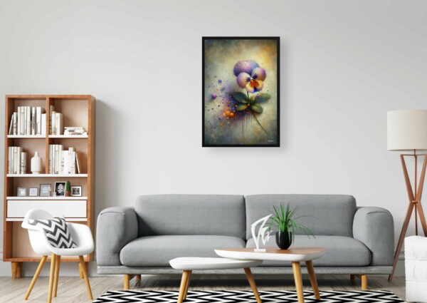 oil whimsical flowers pansyviola x wittrockiana office 1