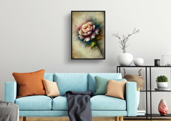 oil whimsical flowers peonypaeonia living room 1