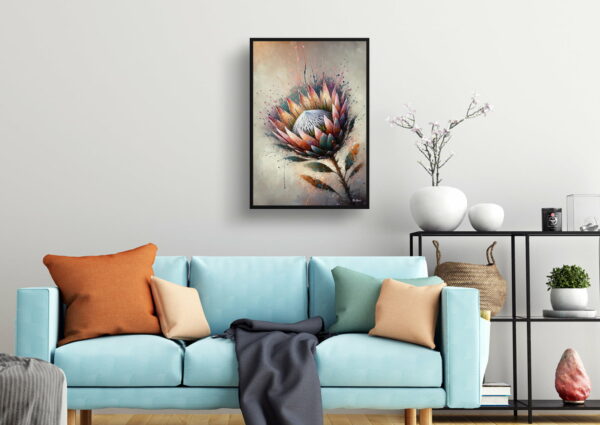 oil whimsical flowers proteassugarbushes living room 1