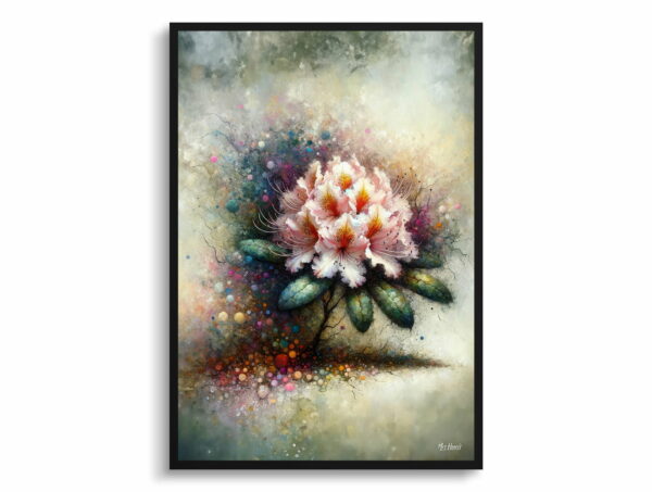 oil whimsical flowers rhododendronazalea front view 1