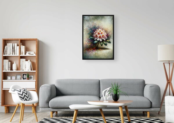 oil whimsical flowers rhododendronazalea office 1