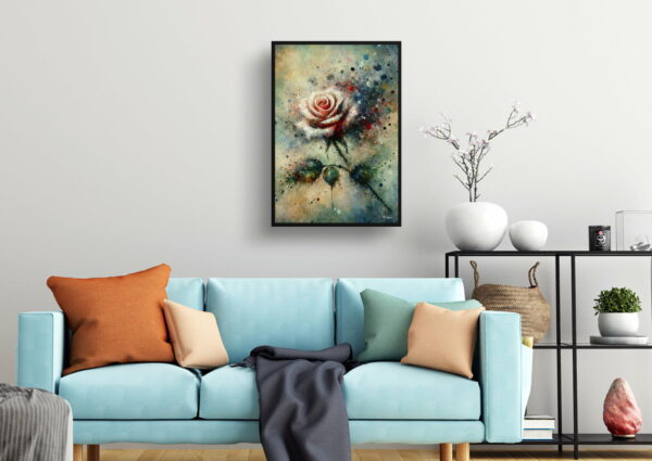 oil whimsical flowers roserosa living room 1