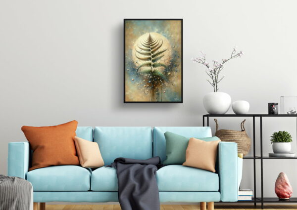 oil whimsical flowers sensitive fernonoclea living room 1