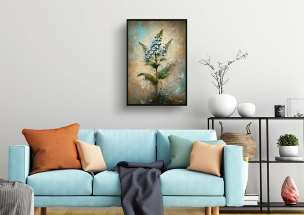 oil whimsical flowers siberian buglossbrunnera macrophylla living room 1