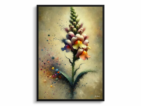 oil whimsical flowers snapdragon antirrhinum front view 1