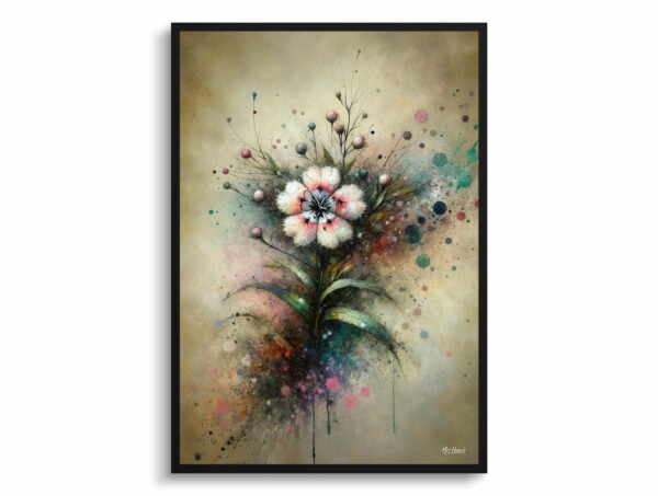 oil whimsical flowers sweet rockethesperis matronalis front view