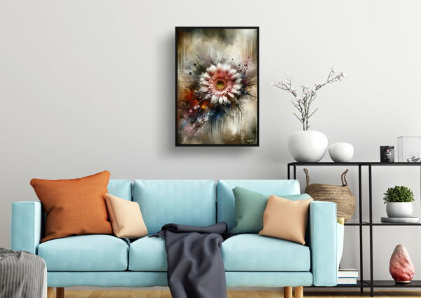 oil whimsical flowers transvaal daisygerbera living room 1