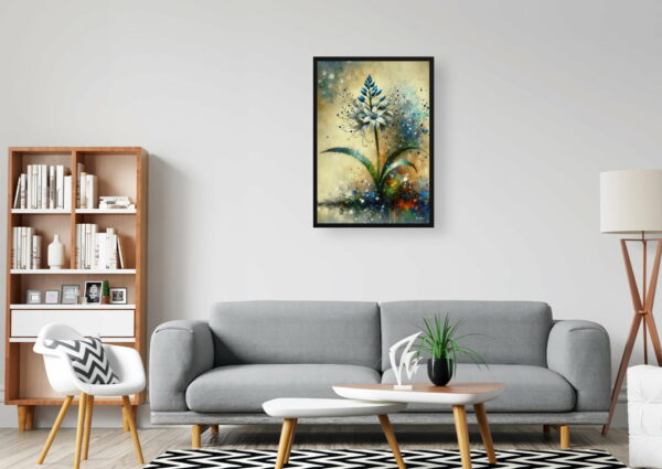 oil whimsical flowers two leaf squillscilla bifolia office 1