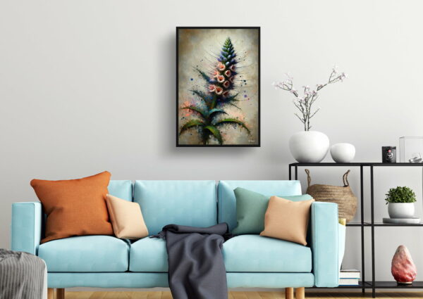 oil whimsical flowers vipers buglossesechium living room 1