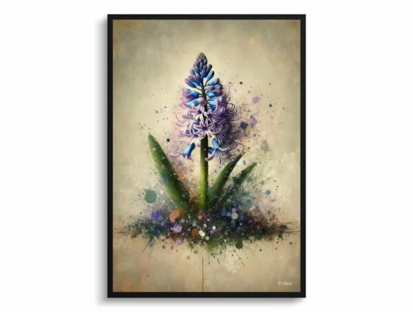 oil whimsical flowers wild hyacinthscamassia leichtlinii front view 1