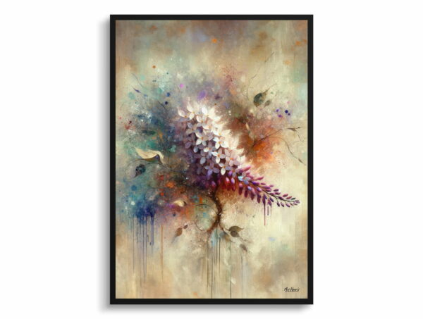 oil whimsical flowers wisteriafabaceae front view 1