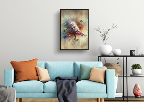 oil whimsical flowers wisteriafabaceae living room 1