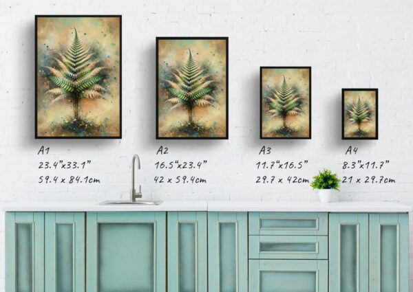 oil whimsical home plants boston fernnephrolepis exaltata print size comparison 1