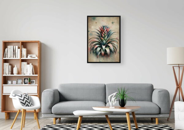 oil whimsical home plants bromeliadsbromeliaceae office 1