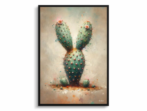 oil whimsical home plants bunny ears cactusopuntia microdasys front view 1