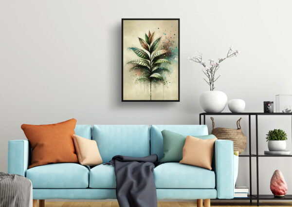 oil whimsical home plants chinese evergreenaglaonema commutatum living room 1