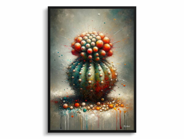 oil whimsical home plants dwarf turks cap cactusmelocactus matanzanus front view 1